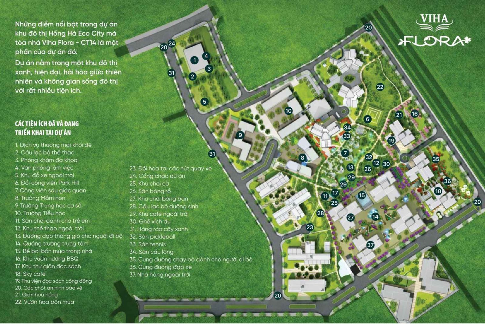 37 Tiện Ích Xanh Viha Flora